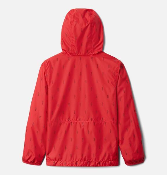 Columbia Pixel Grabber Rain Jacket Red For Girls NZ23897 New Zealand